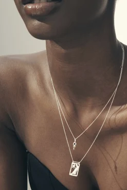 Necklaces-HUSK Temple Of The Sun Orcale Necklace - Silver