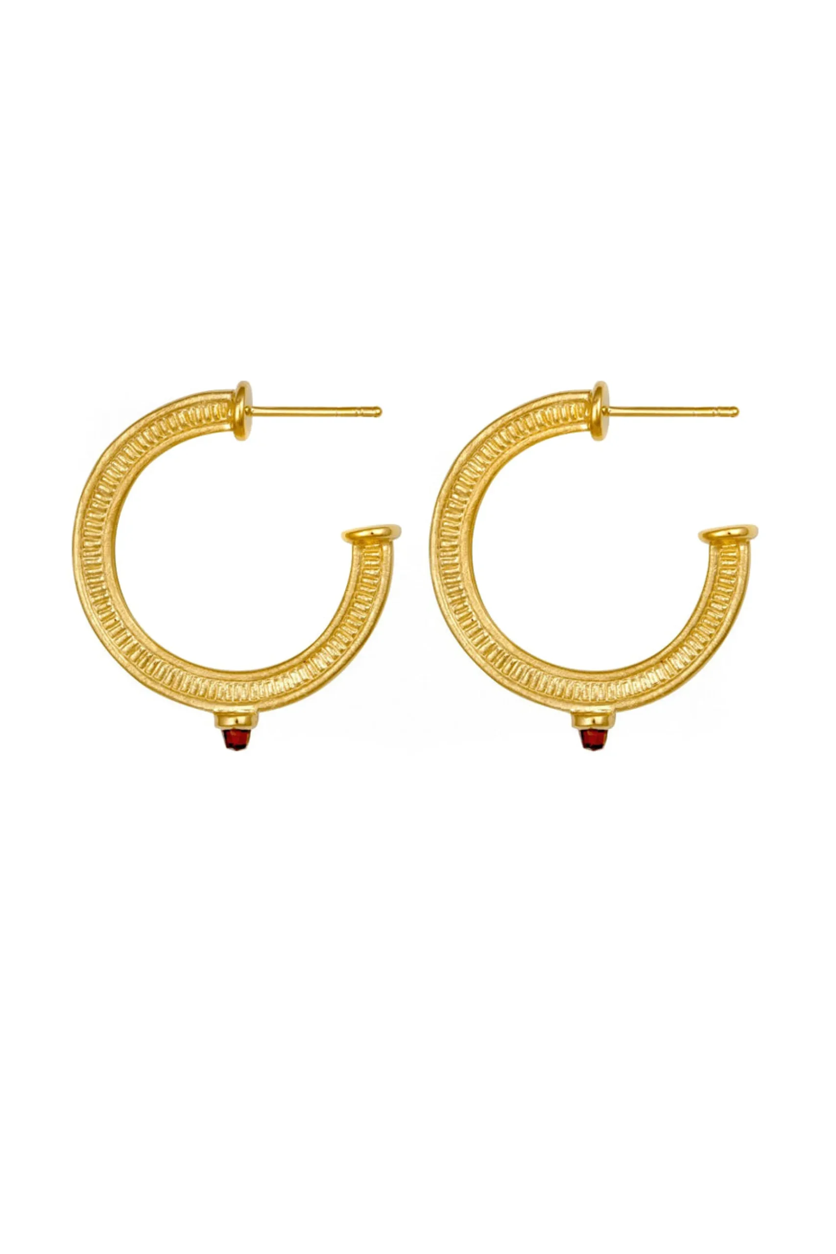 Earrings-HUSK Temple Of The Sun Vulcan Hoops - Gold