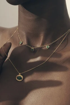 Necklaces-HUSK Temple Of The Sun Zada Necklace - Gold