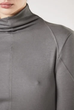Tops-HUSK Thom Krom Rollneck Top - Ash