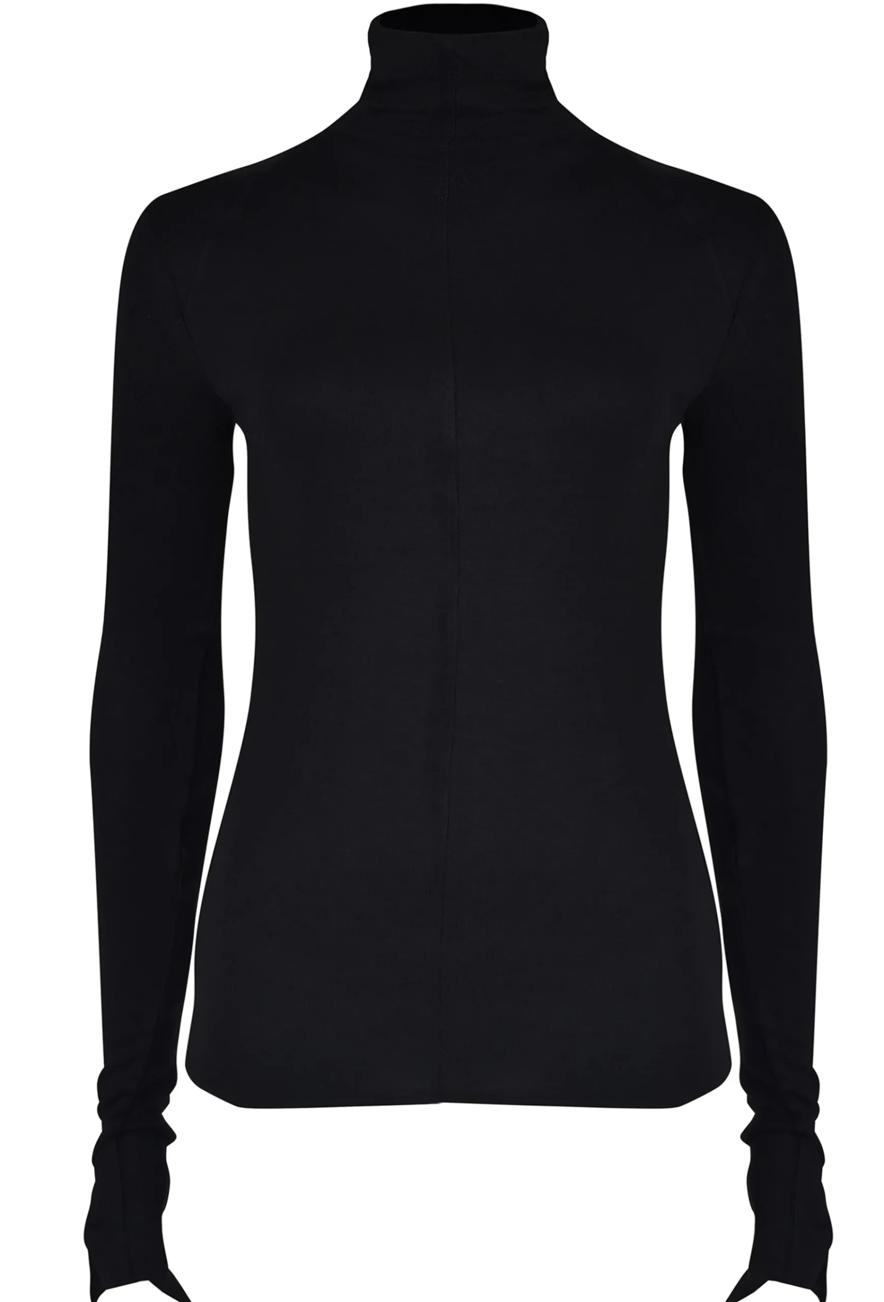 Tops-HUSK Thom Krom Rollneck Top - Black