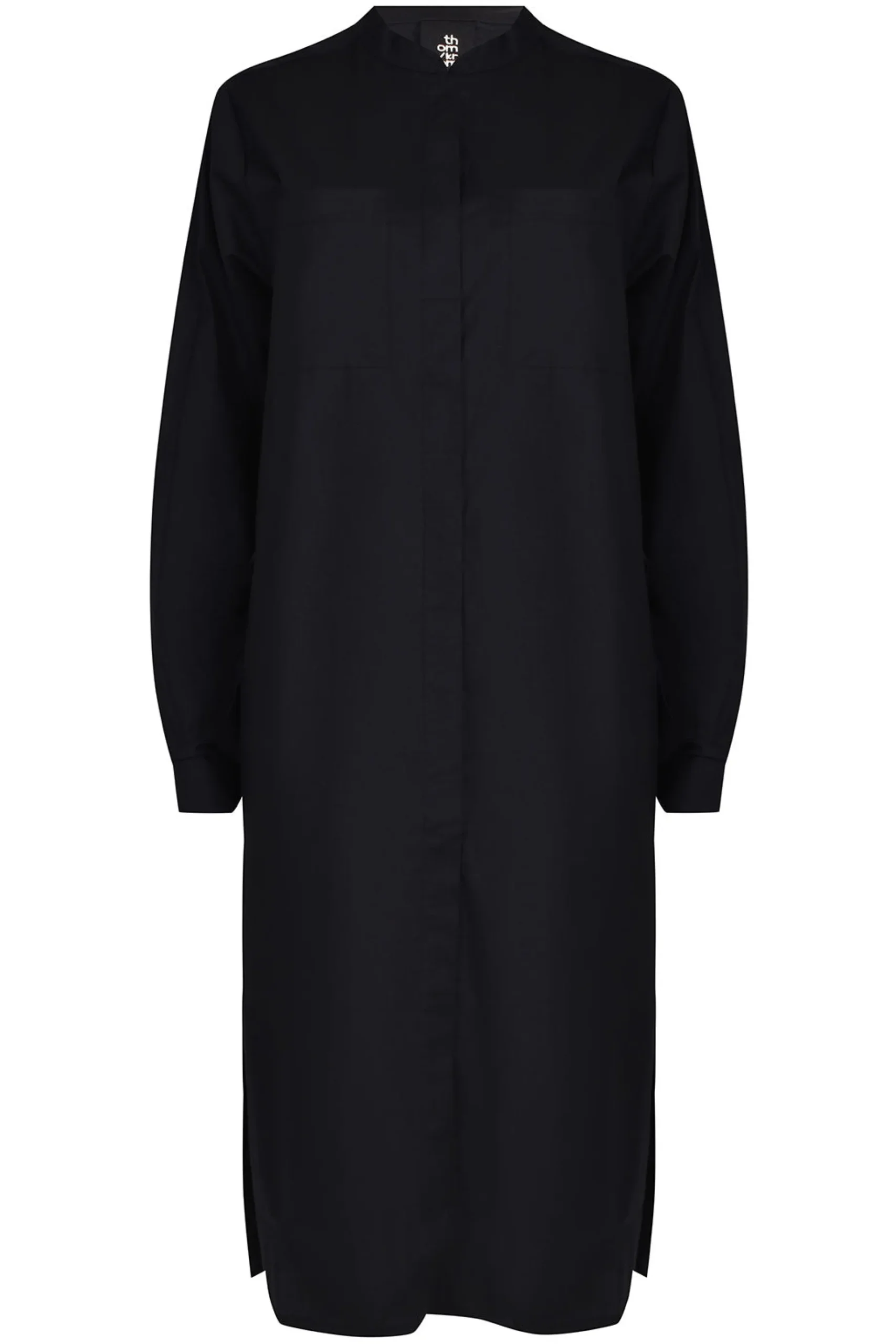 Dresses-HUSK Thom Krom Shirty Dress - Black