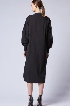 Dresses-HUSK Thom Krom Shirty Dress - Black