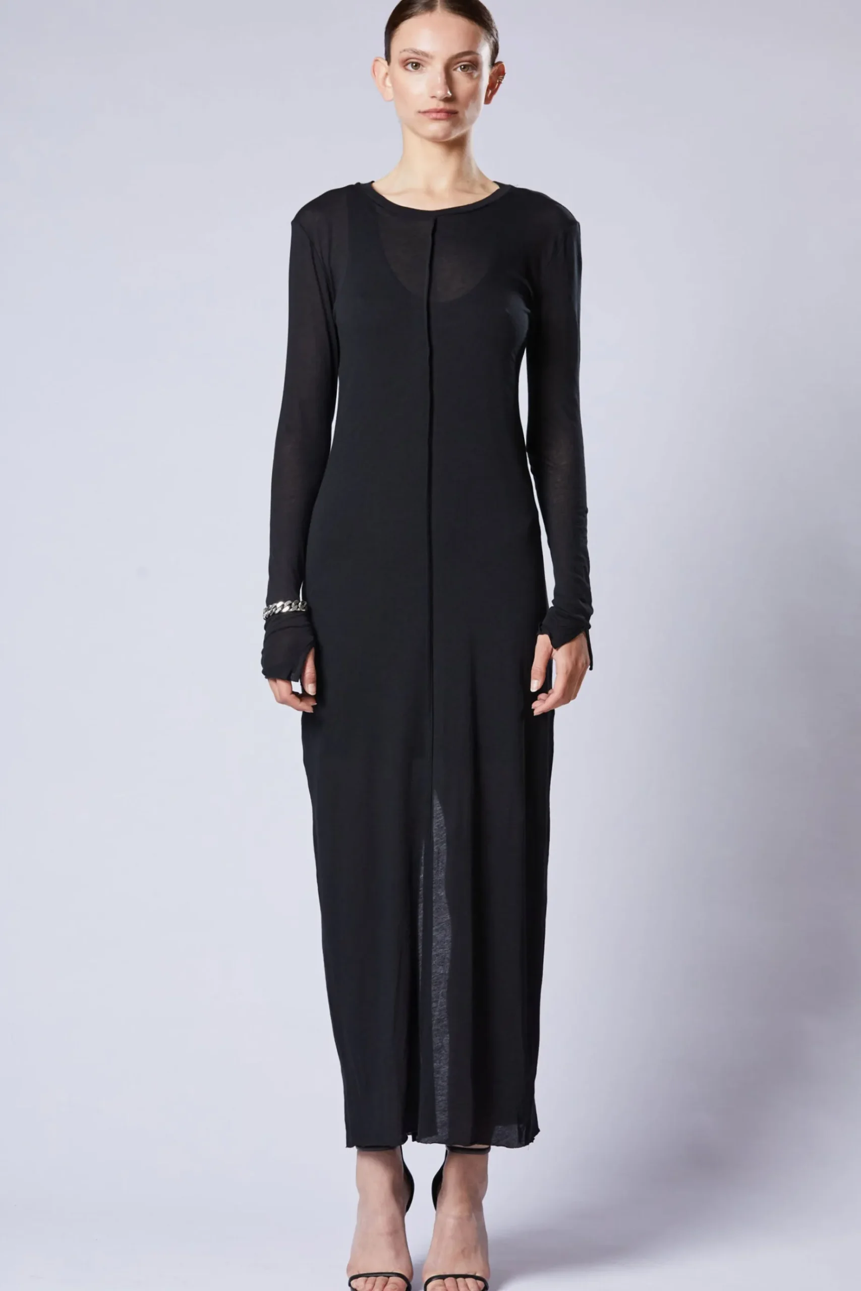 Dresses-HUSK Thom Krom Slinky Dress - Black