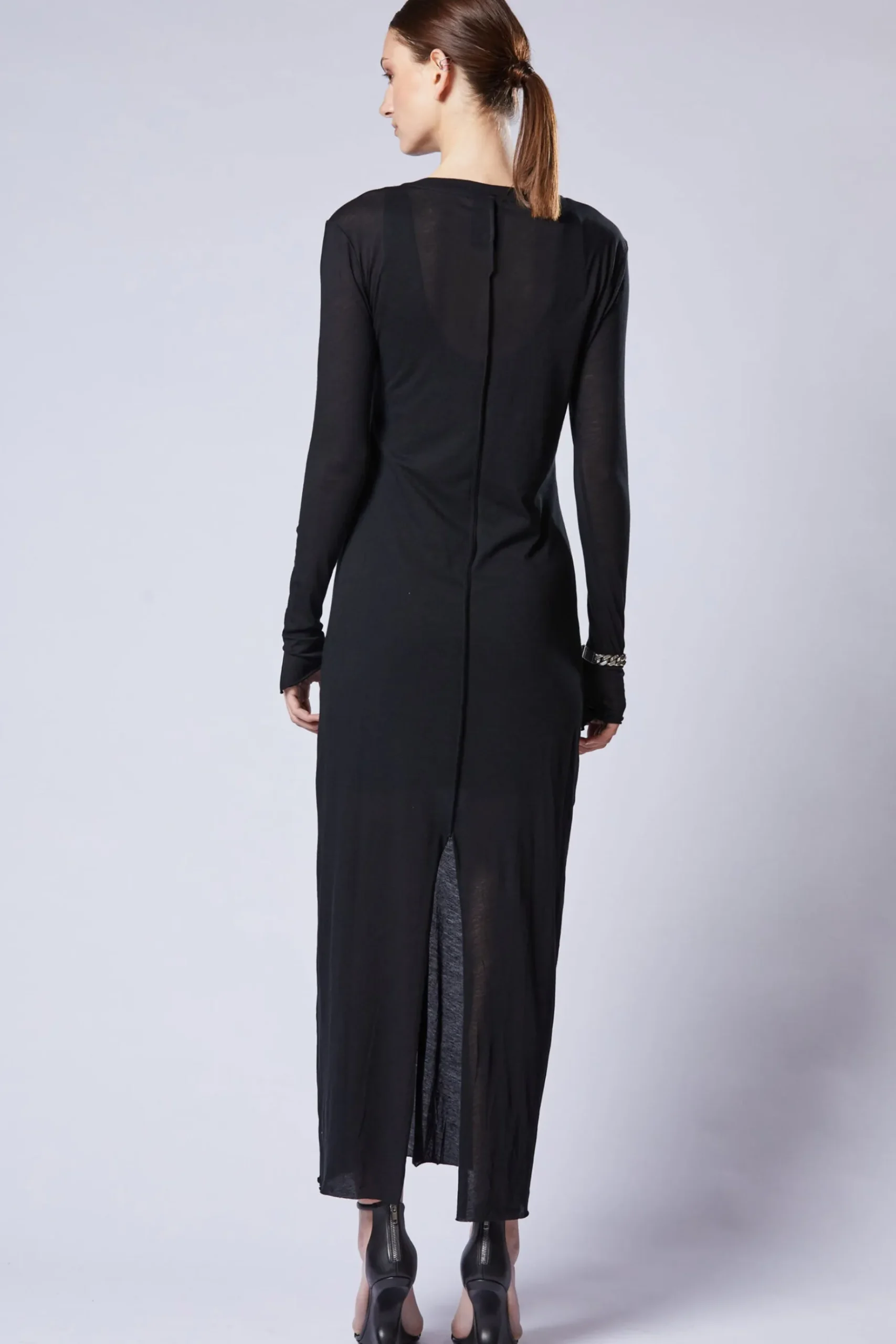 Dresses-HUSK Thom Krom Slinky Dress - Black