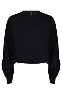Tops-HUSK Thom Krom Slinky Pullover - Black