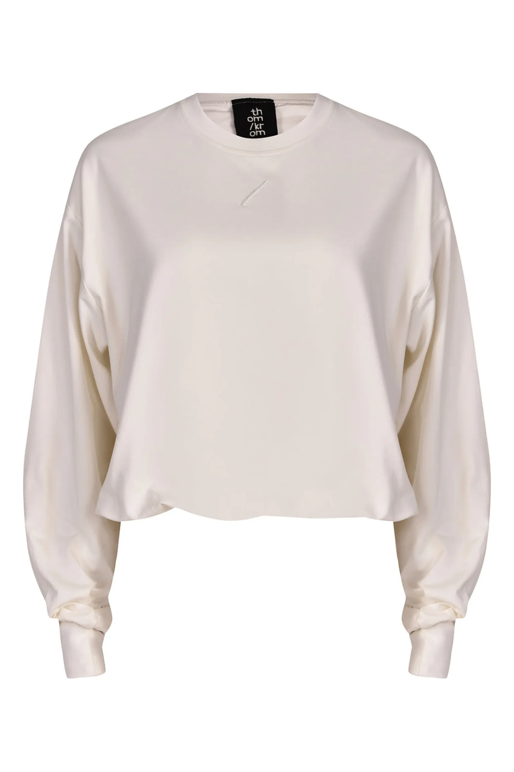 Tops-HUSK Thom Krom Slinky Pullover - Cream