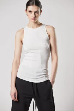 Tops-HUSK Thom Krom Tank Top - White