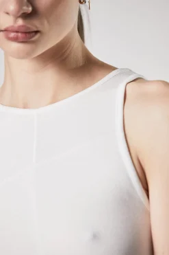 Tops-HUSK Thom Krom Tank Top - White