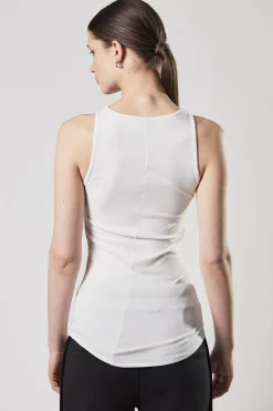 Tops-HUSK Thom Krom Tank Top - White