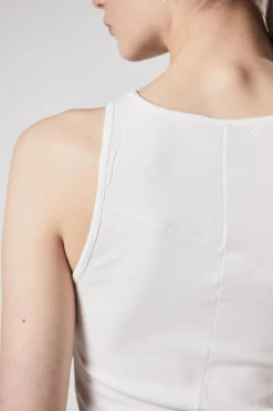 Tops-HUSK Thom Krom Tank Top - White