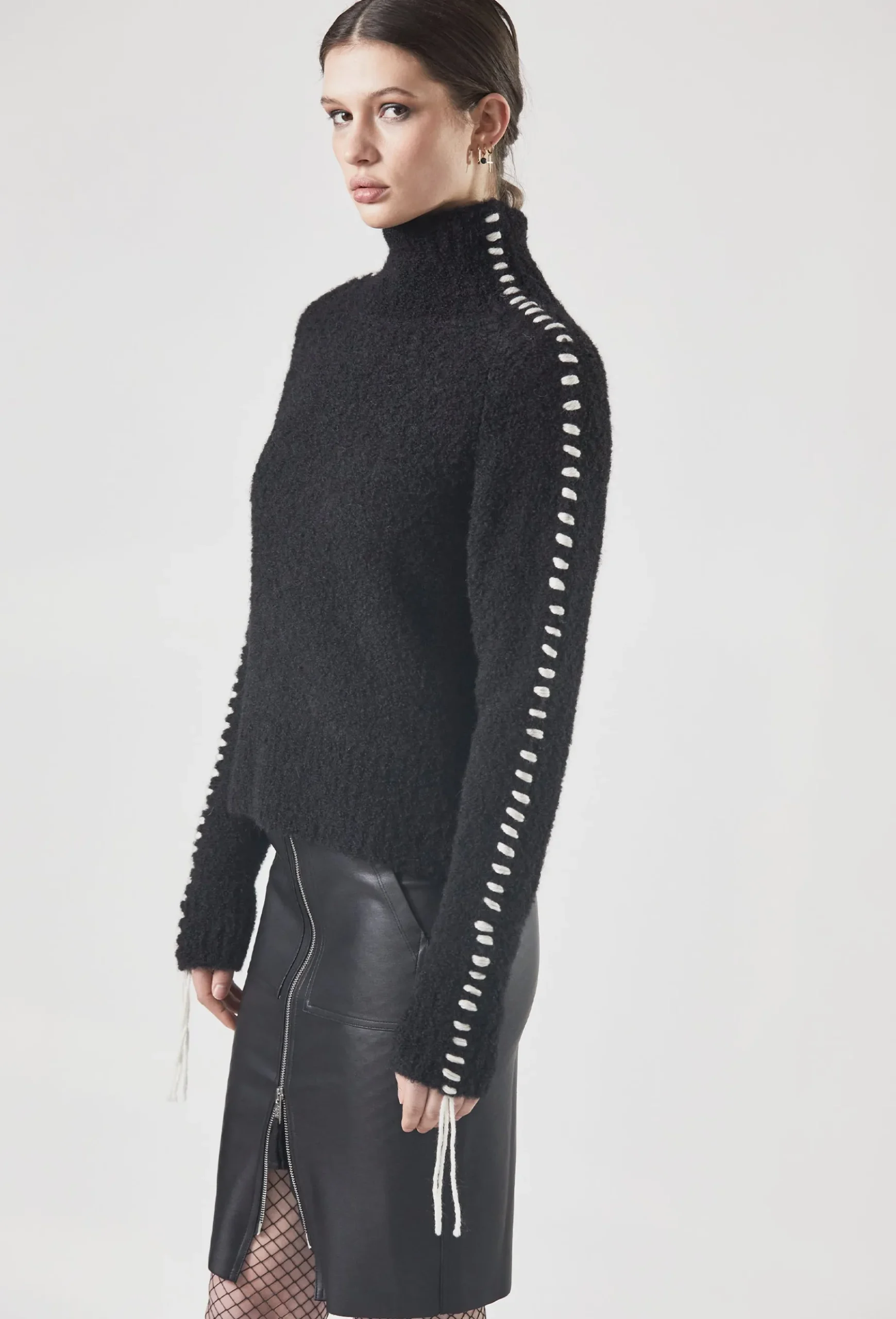 Knitwear-HUSK Thom Krom Venus Knit - Black