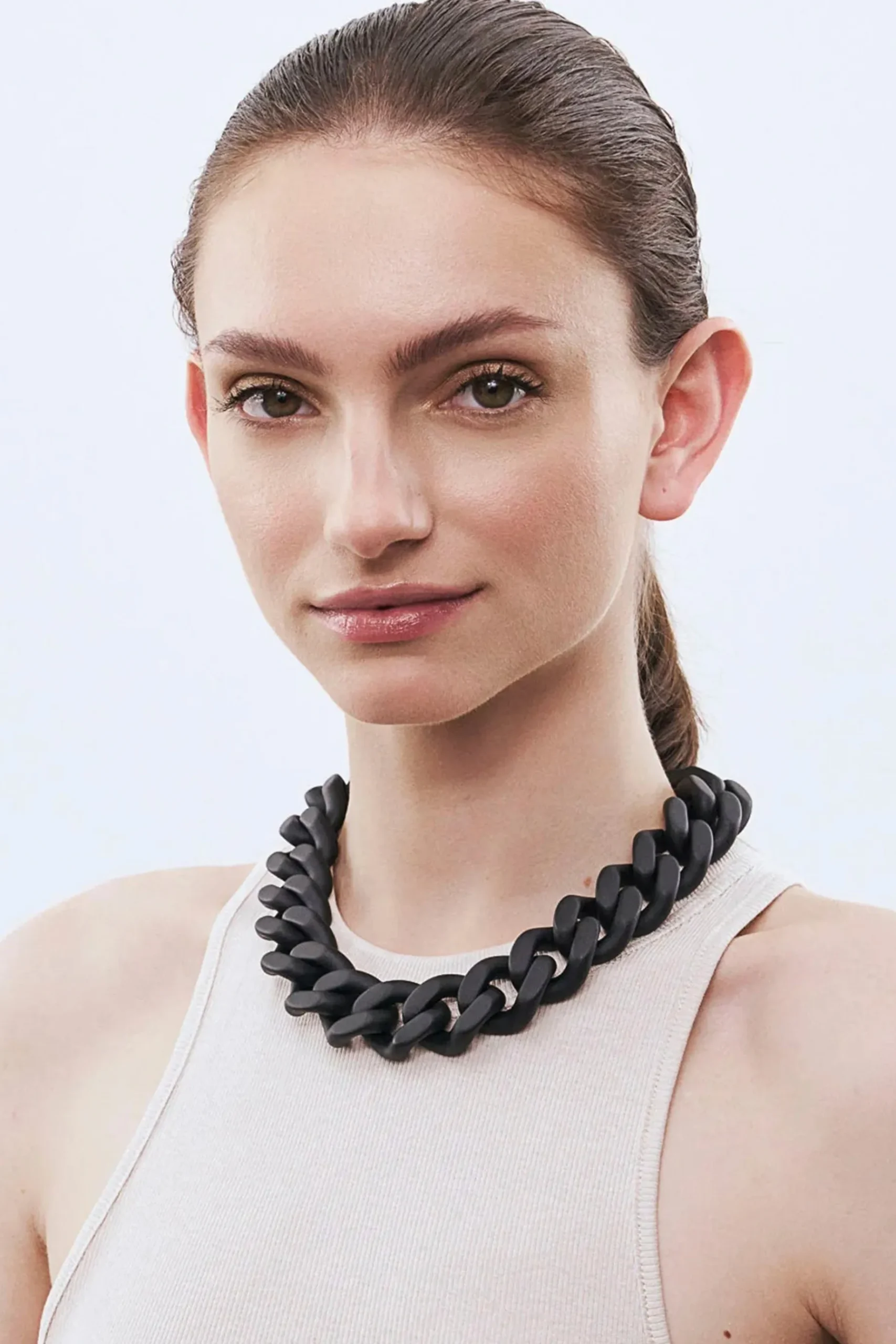 Necklaces-HUSK Vanessa Baroni CHAIN NECKLACE - Black