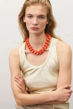 Necklaces-HUSK Vanessa Baroni CHAIN NECKLACE - Orange