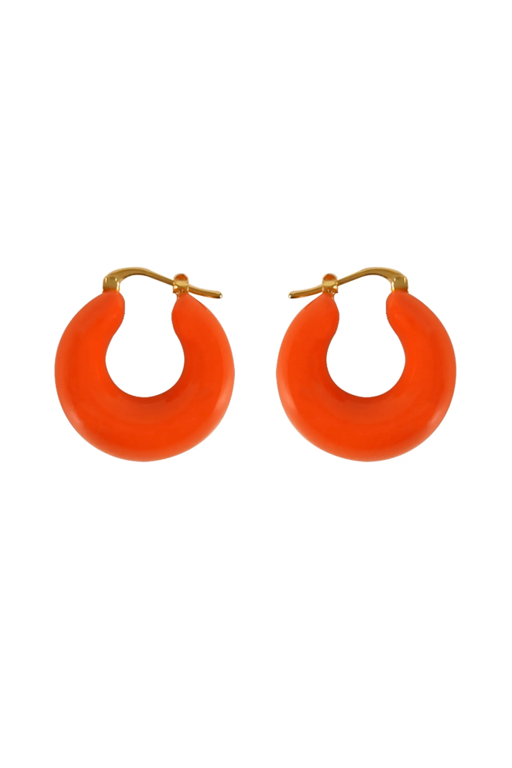 Earrings-HUSK Vanessa Baroni Circlet Earring - Orange