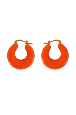 Earrings-HUSK Vanessa Baroni Circlet Earring - Orange