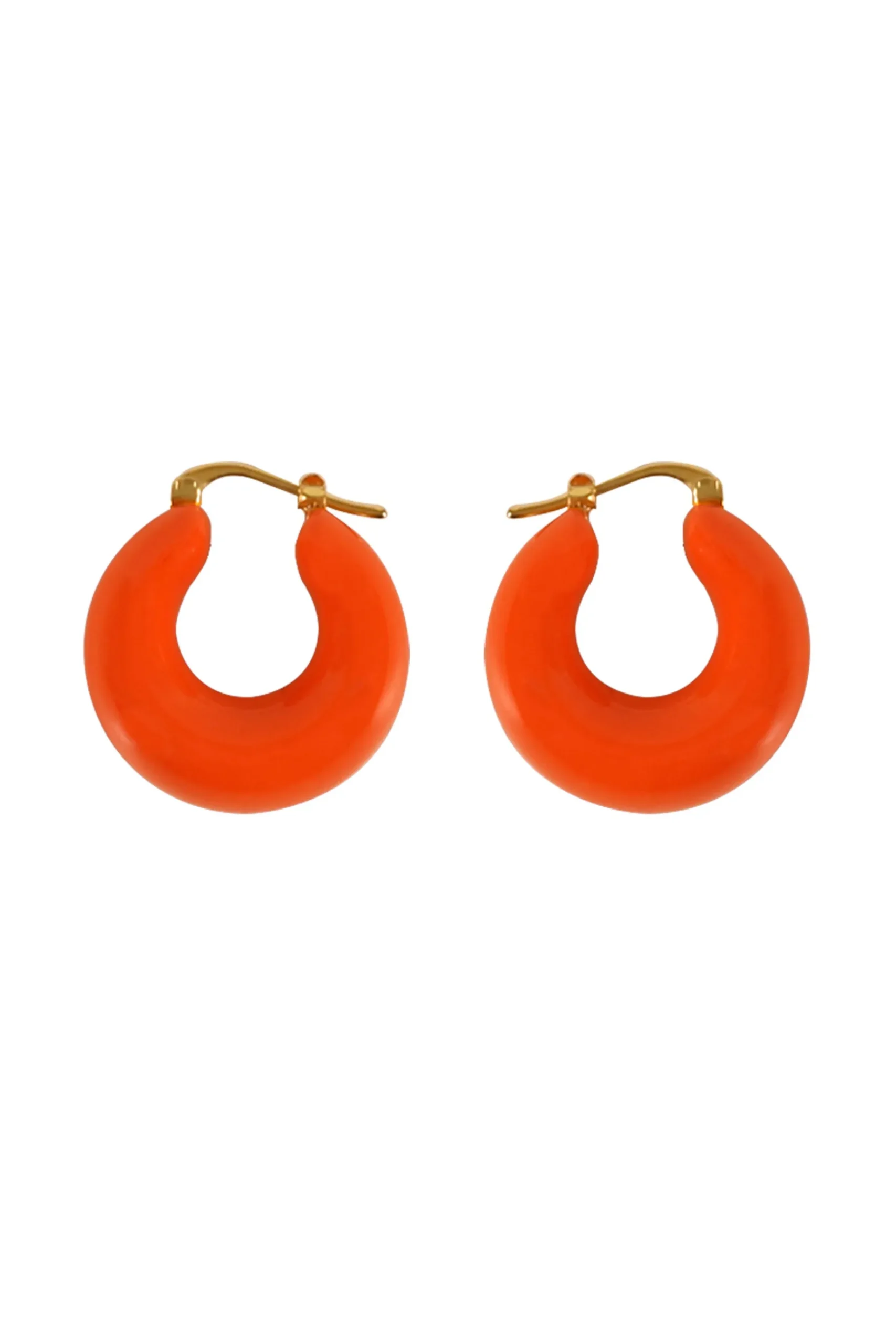 Earrings-HUSK Vanessa Baroni Circlet Earring - Orange