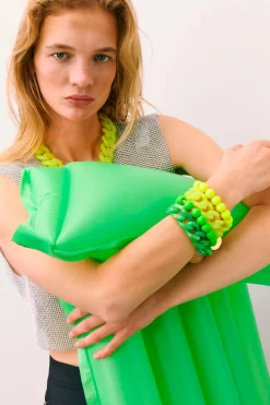 Bracelets-HUSK Vanessa Baroni Mini Bracelet - Neon Green NeonGreen